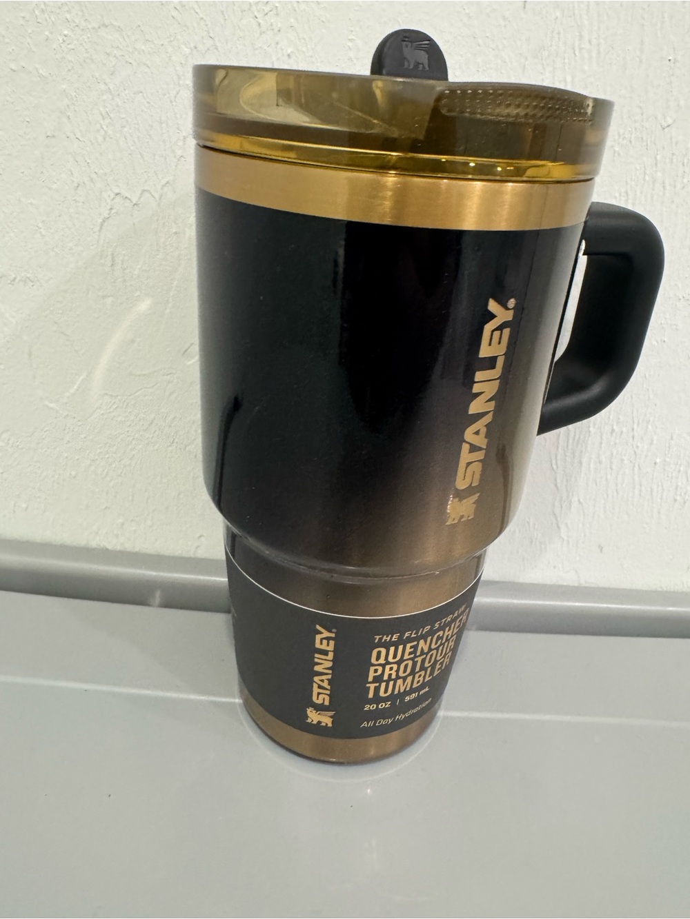 Stanley Black Honey RNA BOX Black and Gold Insulated Travel Mug with Handle 20z